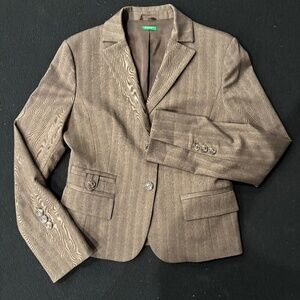 Light brown striped suit